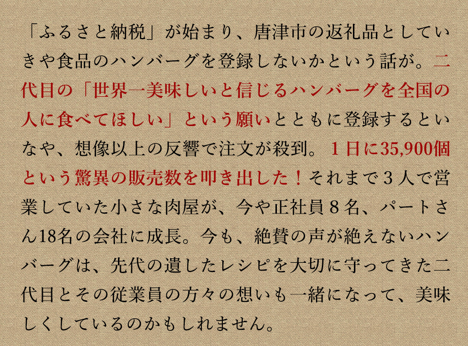 唐津バーグ いきや食品 さとふる1位のハンバーグ 福さ屋辛子めんたいセット