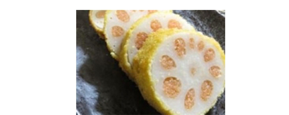 歯ごたえ抜群!!　明太れんこん